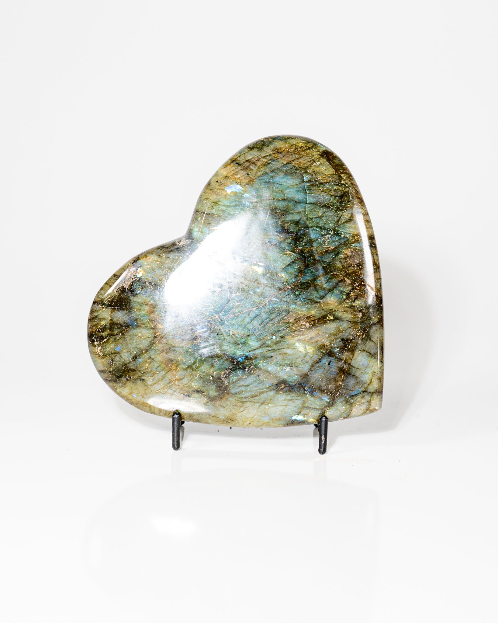 Polished Labradorite Heart