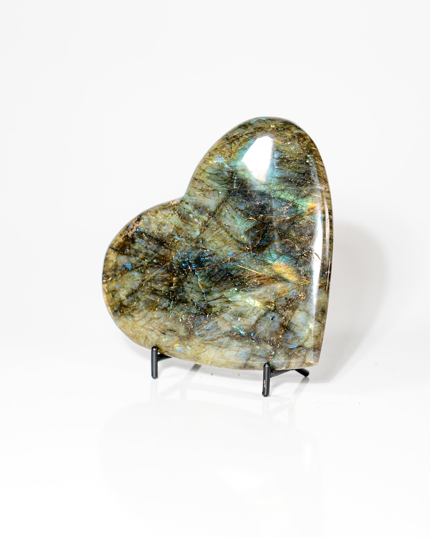 Polished Labradorite Heart