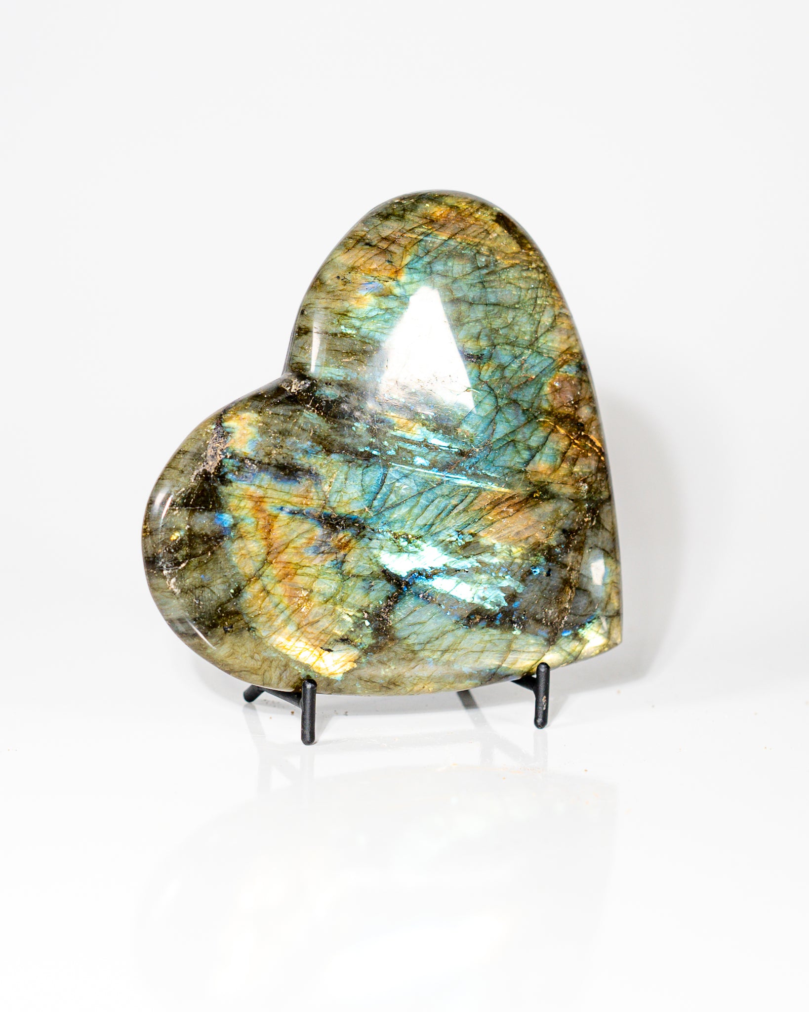 Polished Labradorite Heart