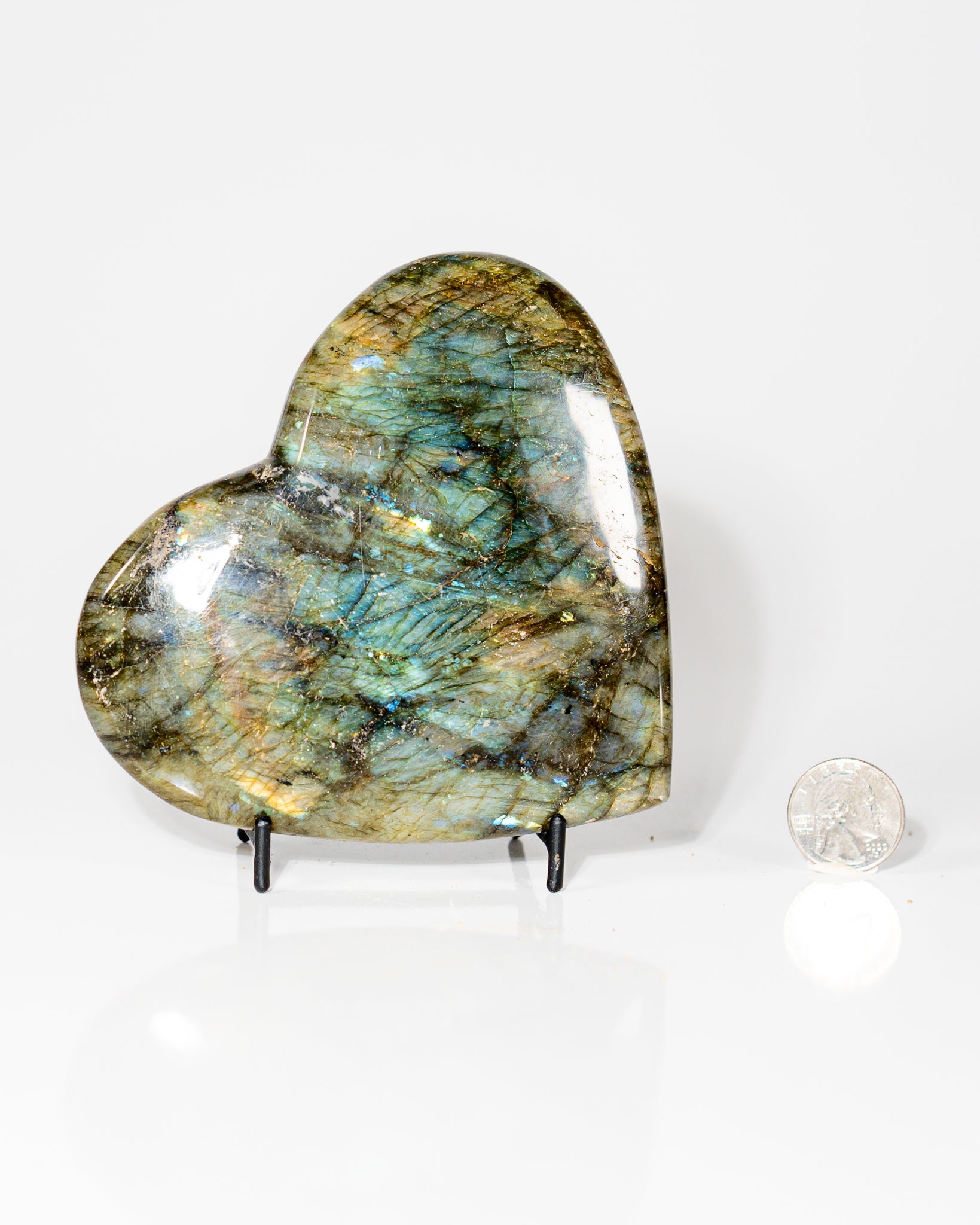 Polished Labradorite Heart