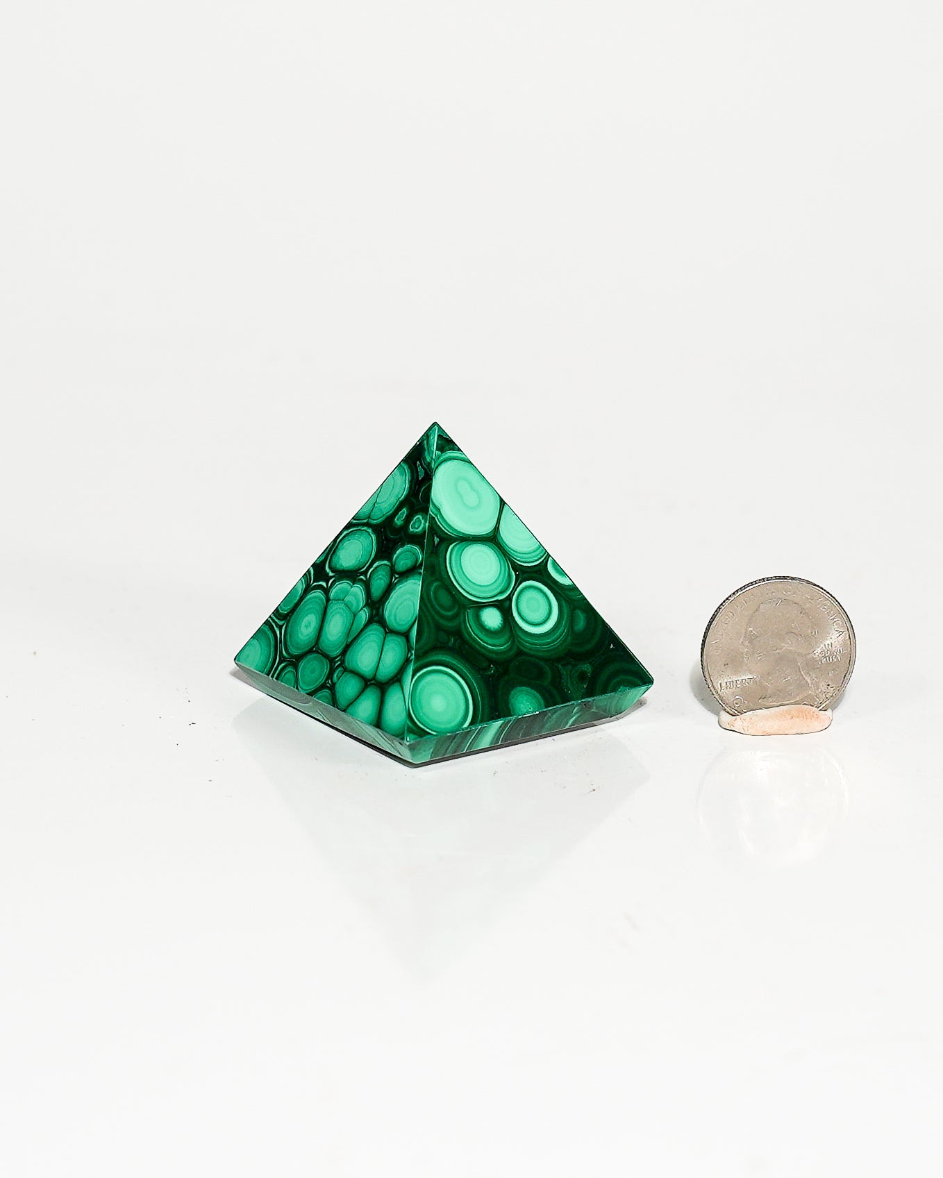 Polished Malachite Pyramid