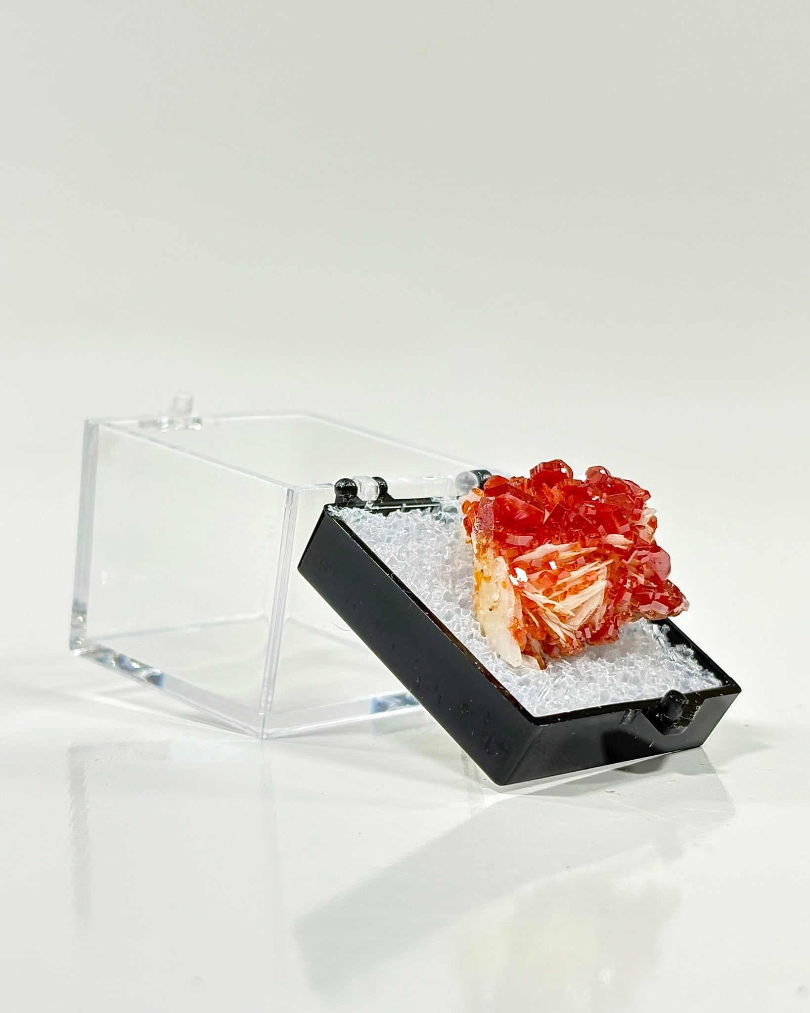 Vanadinite Specimen in Perky Box Morocco