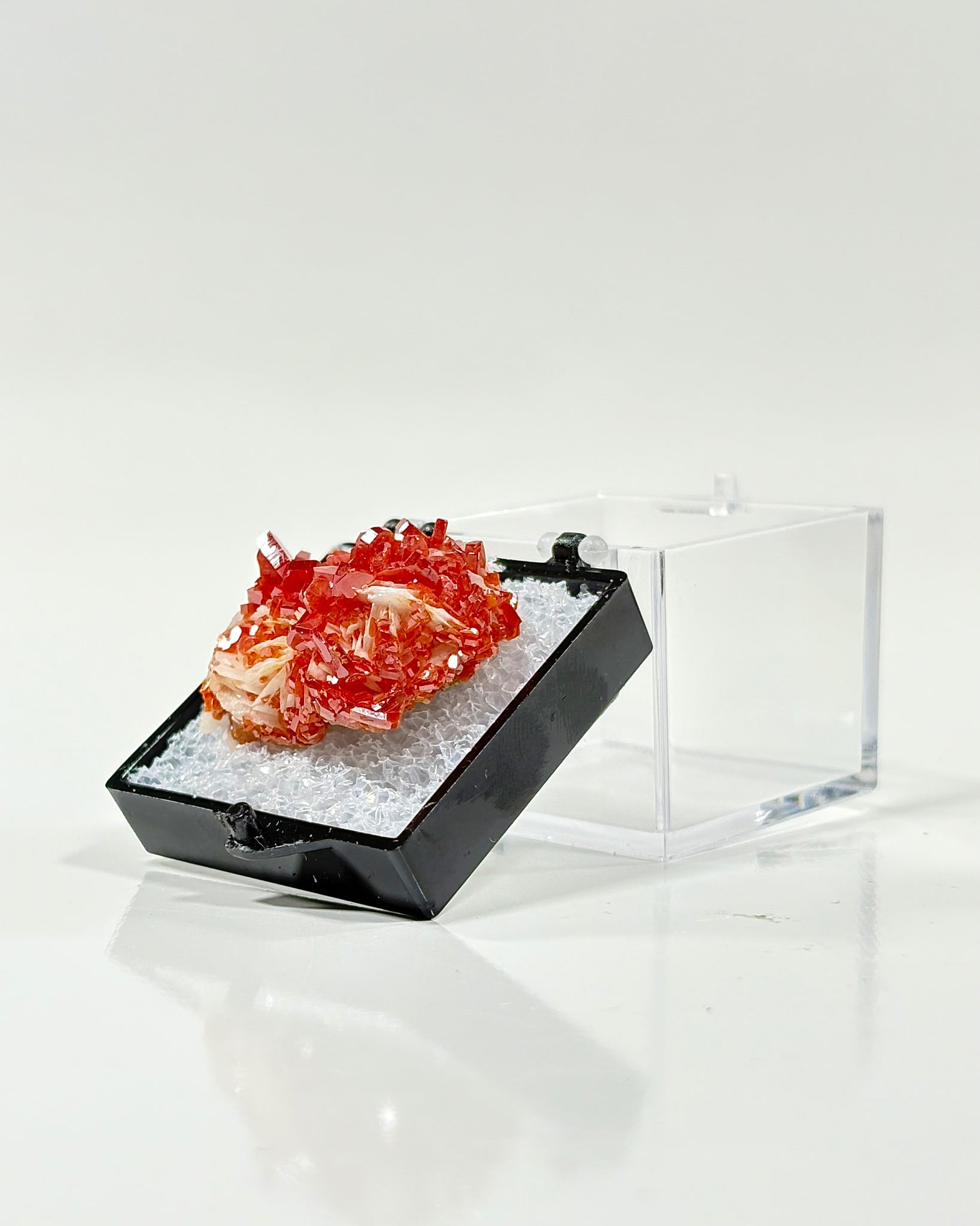 Vanadinite Specimen in Perky Box Morocco