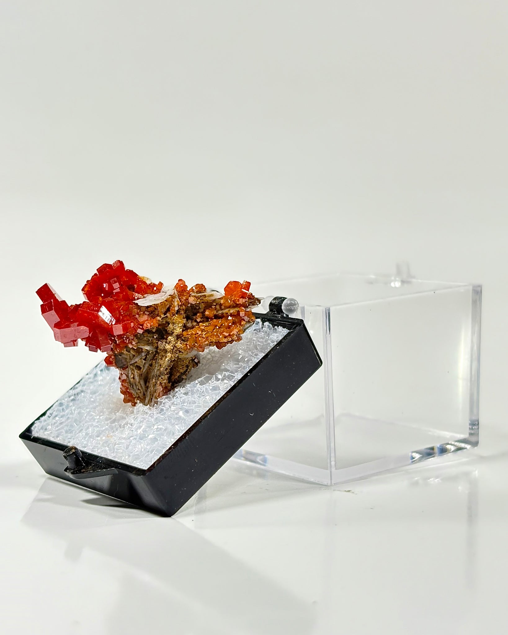 Vanadinite Specimen in Perky Box Morocco
