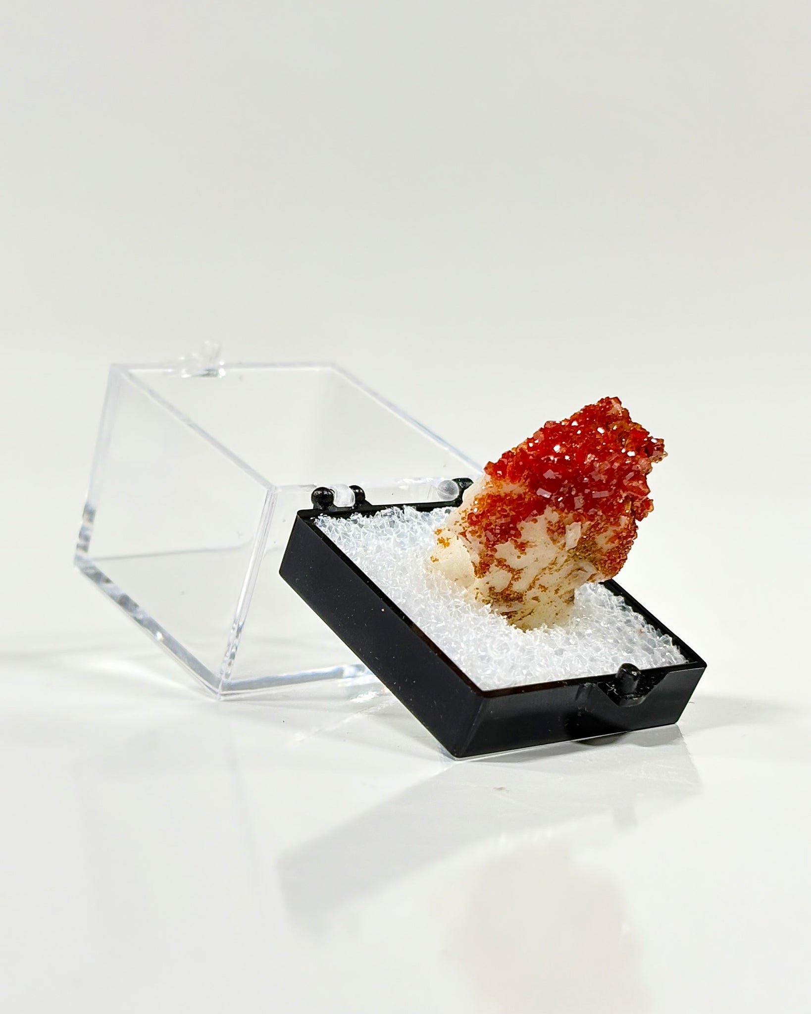 Vanadinite Specimen in Perky Box Morocco