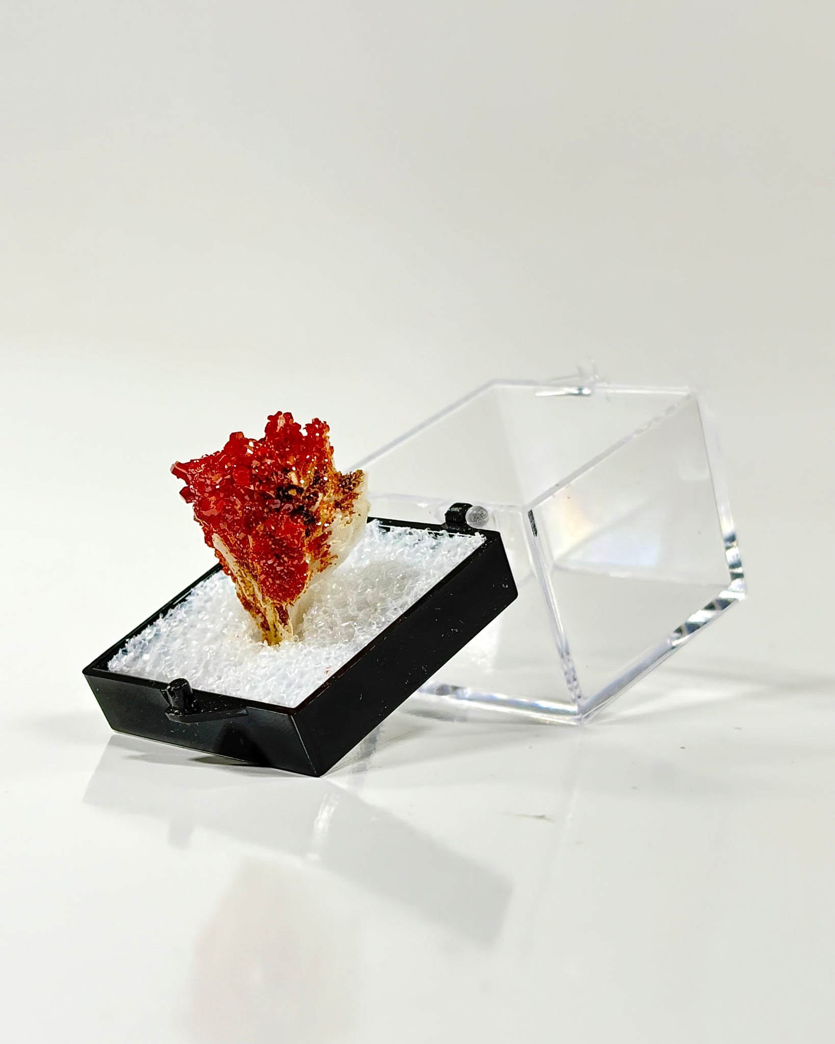 Vanadinite Specimen in Perky Box Morocco