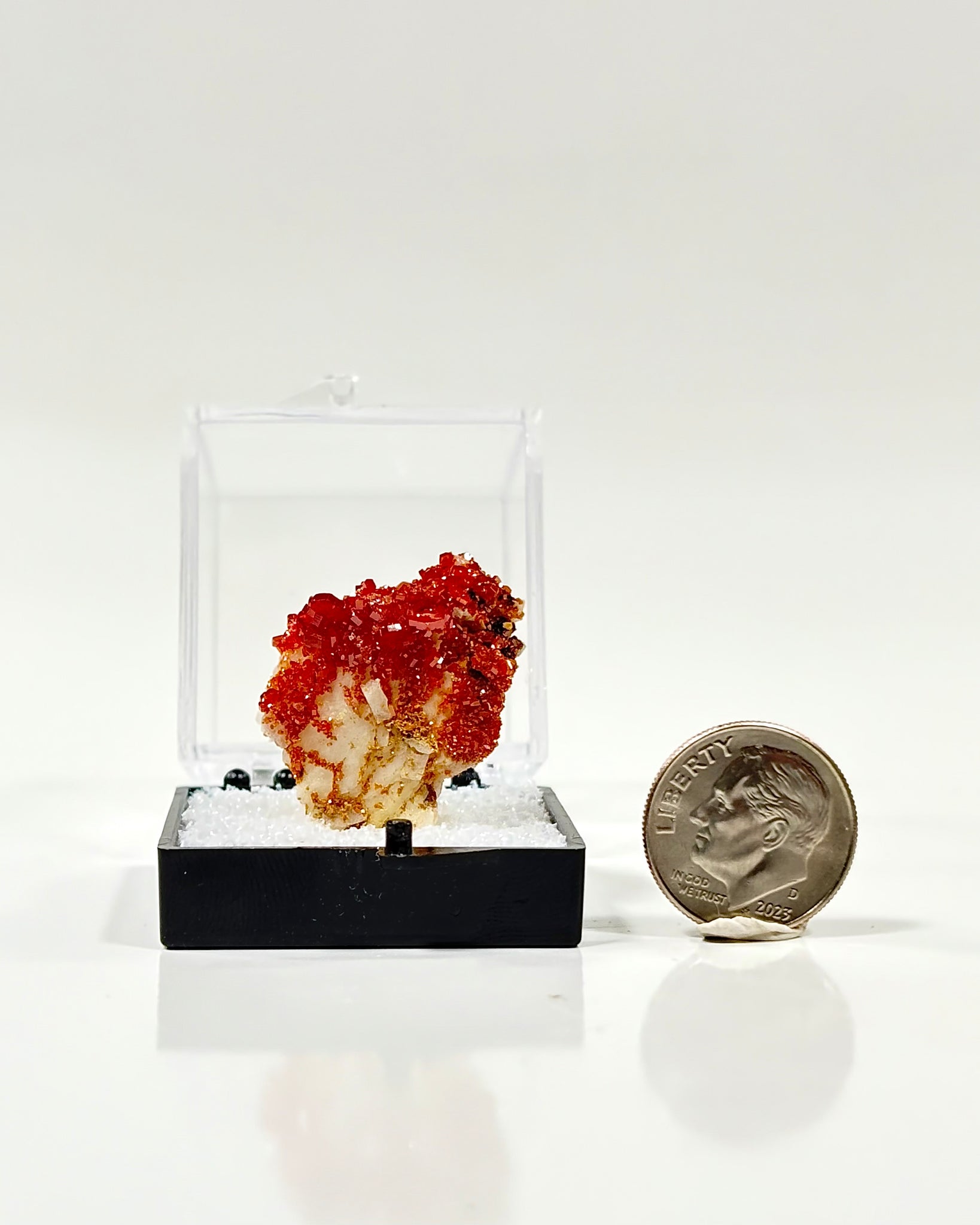 Vanadinite Specimen in Perky Box Morocco