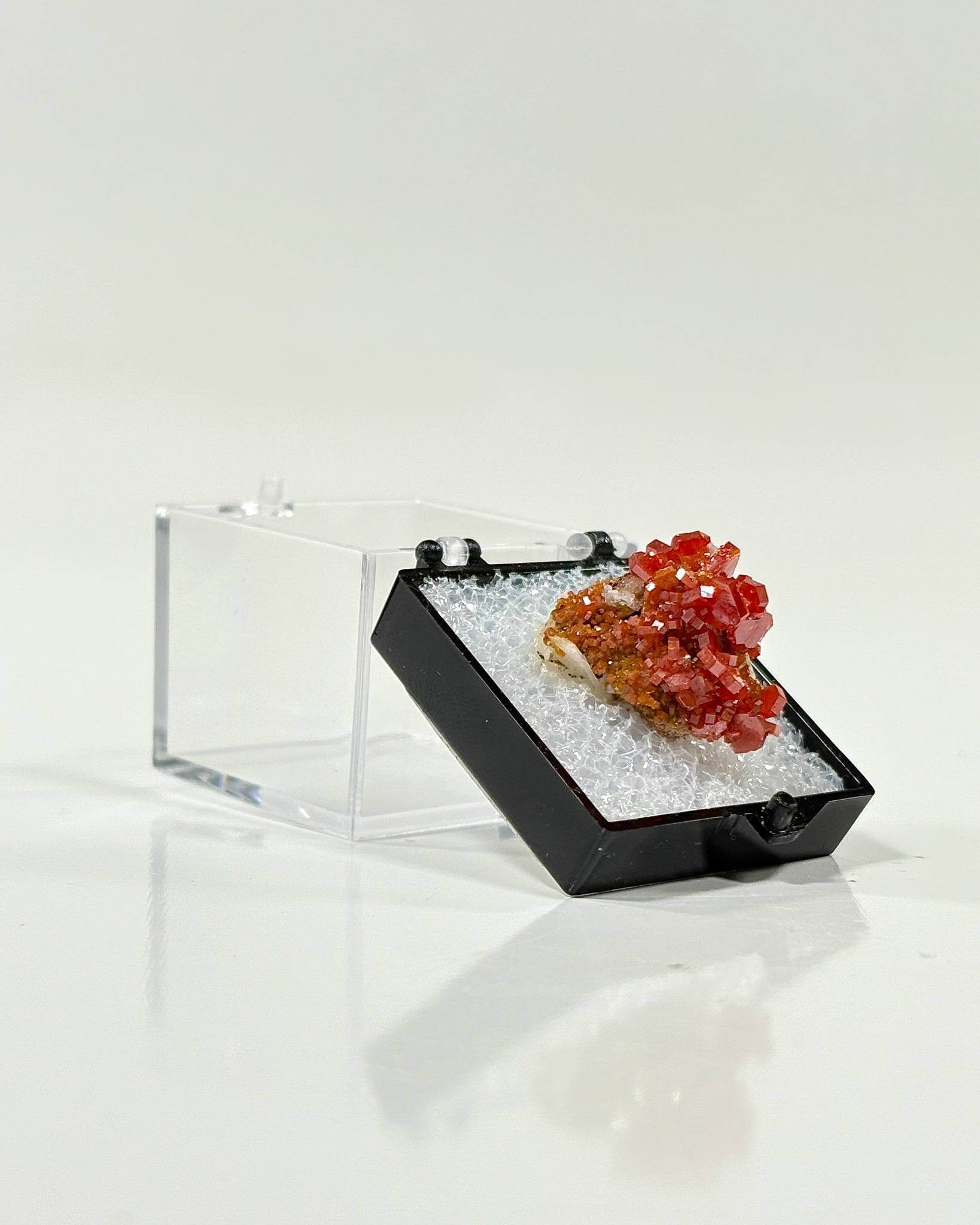 Vanadinite Specimen in Perky Box Morocco