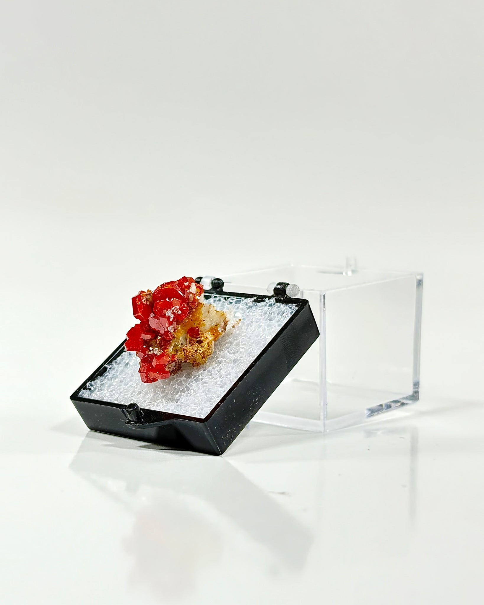 Vanadinite Specimen in Perky Box Morocco