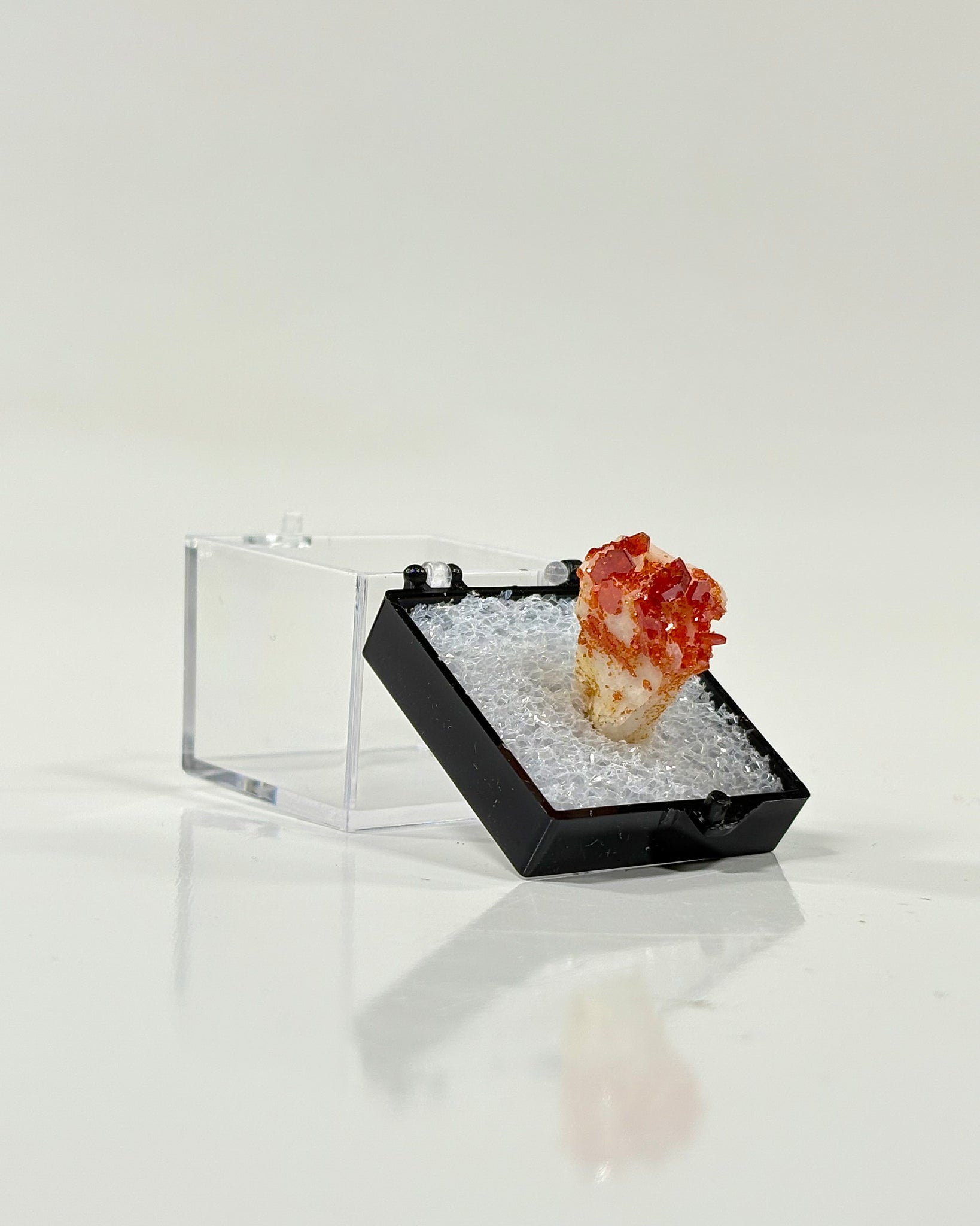 Vanadinite Specimen in Perky Box Morocco