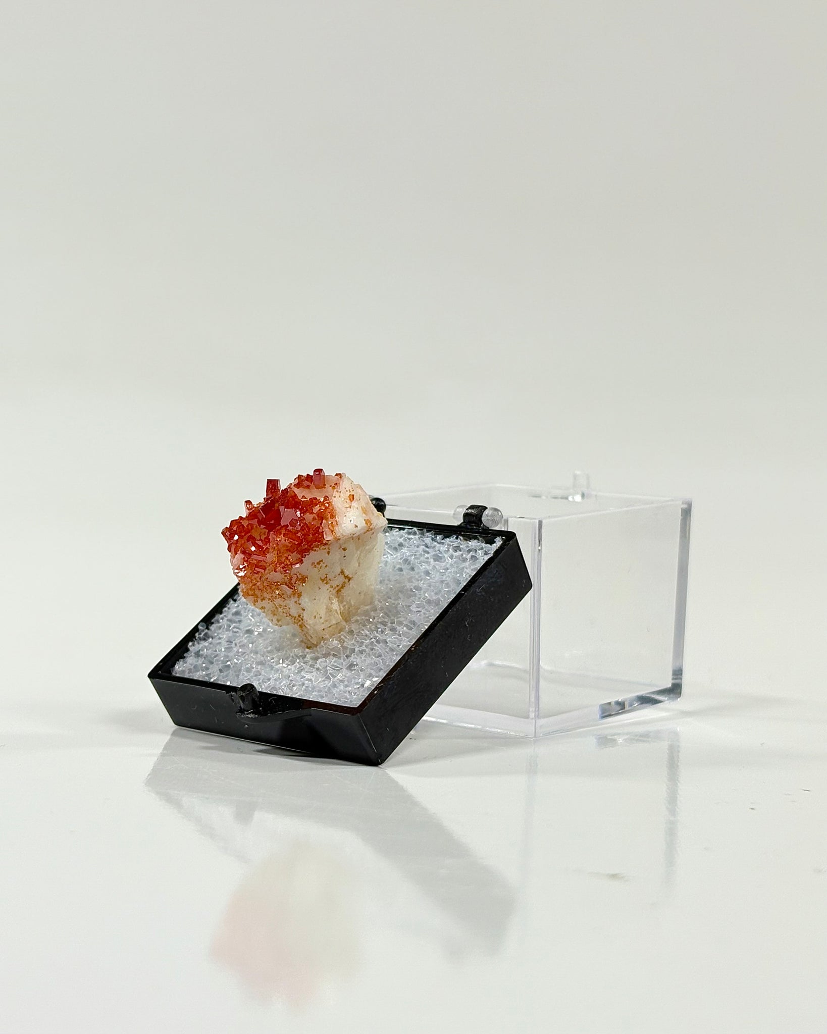 Vanadinite Specimen in Perky Box Morocco