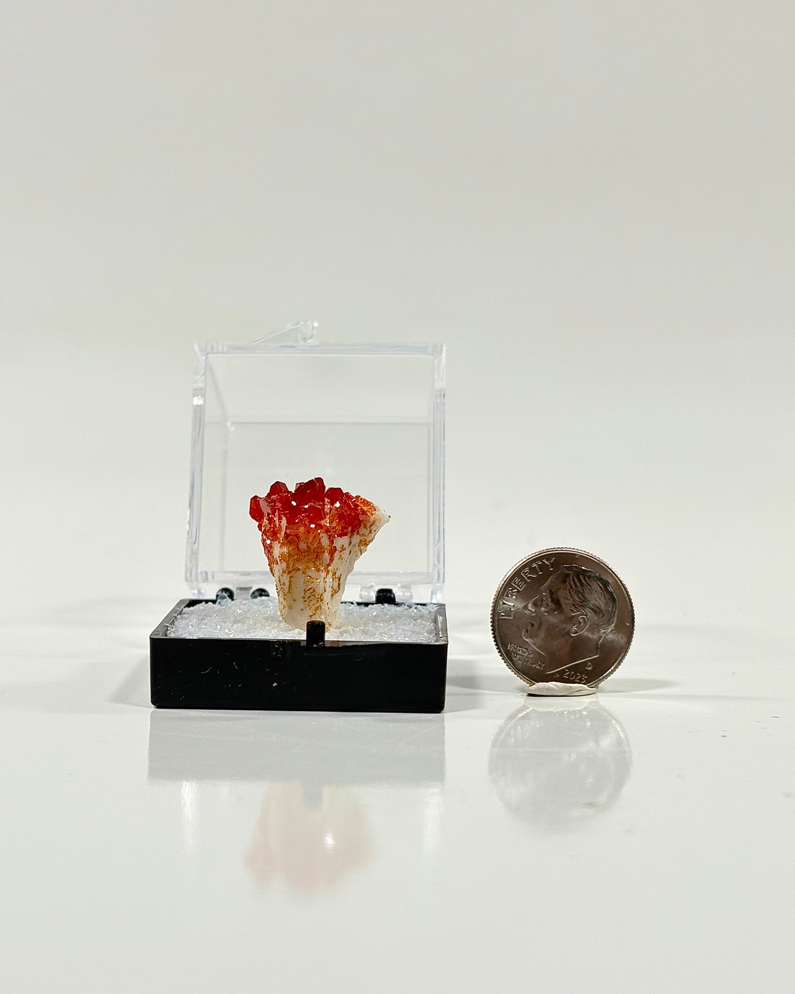Vanadinite Specimen in Perky Box Morocco