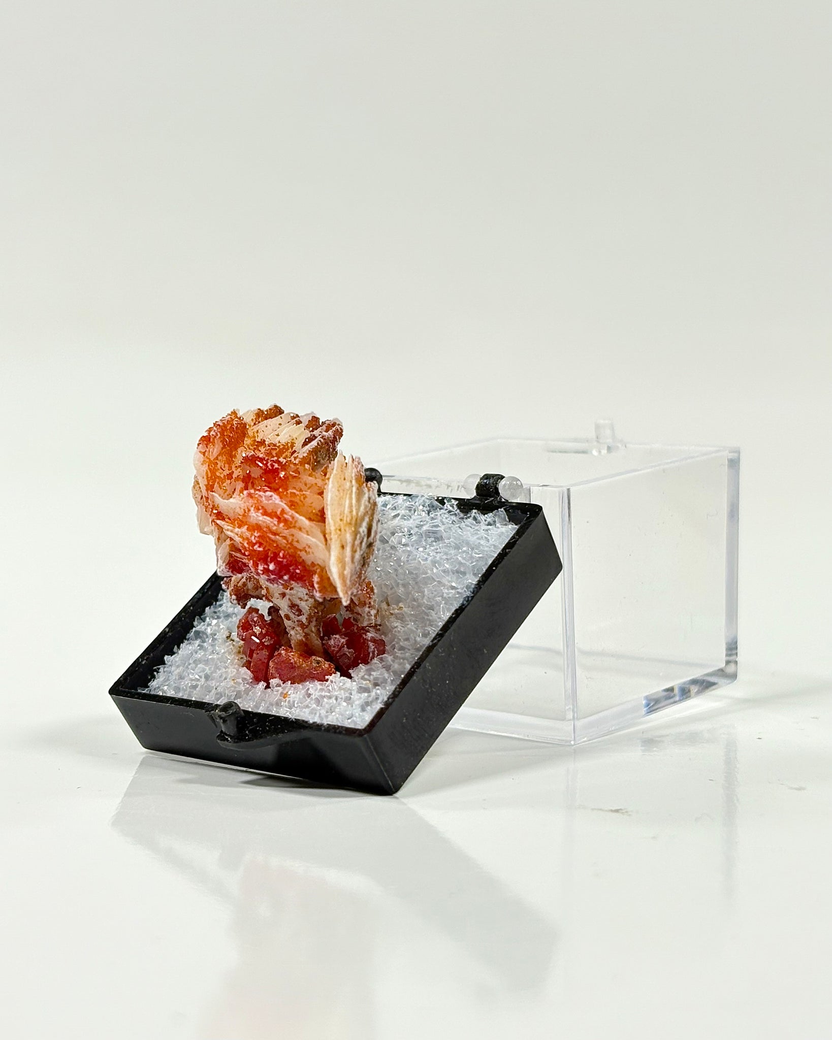 Vanadinite Specimen in Perky Box Morocco