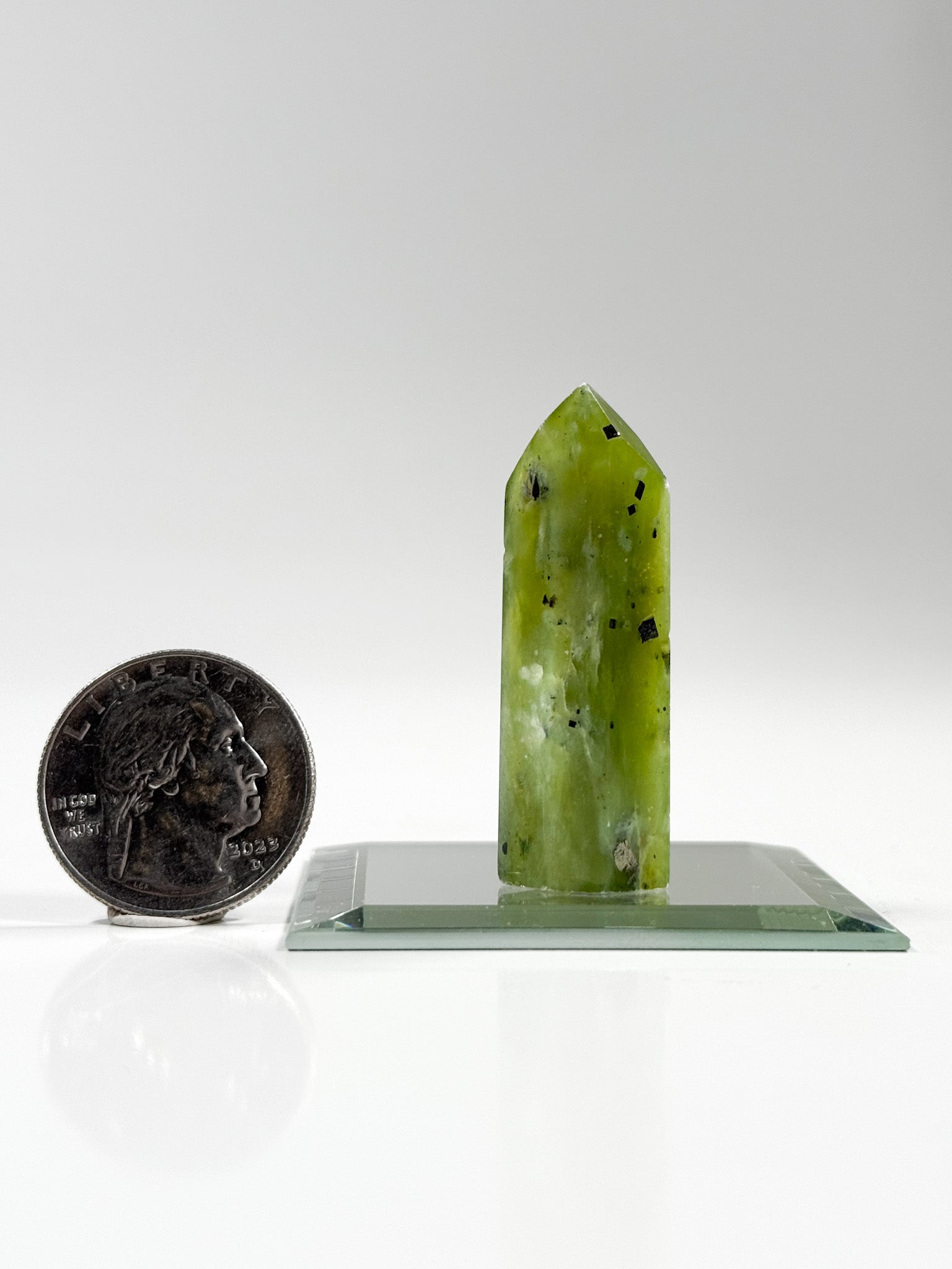 Pyrite Included Serpentine (Jade)
