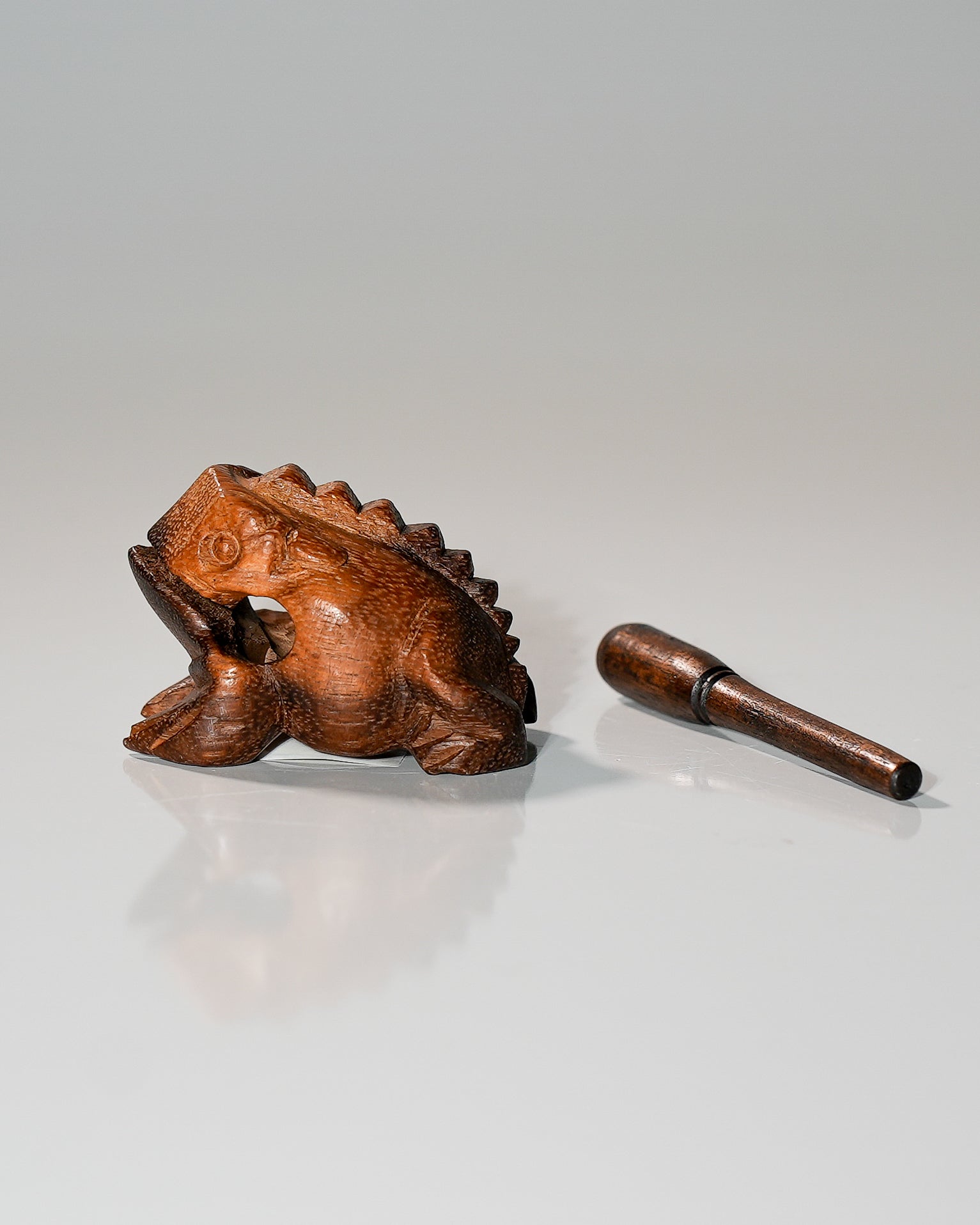 Wooden Frog with Stick