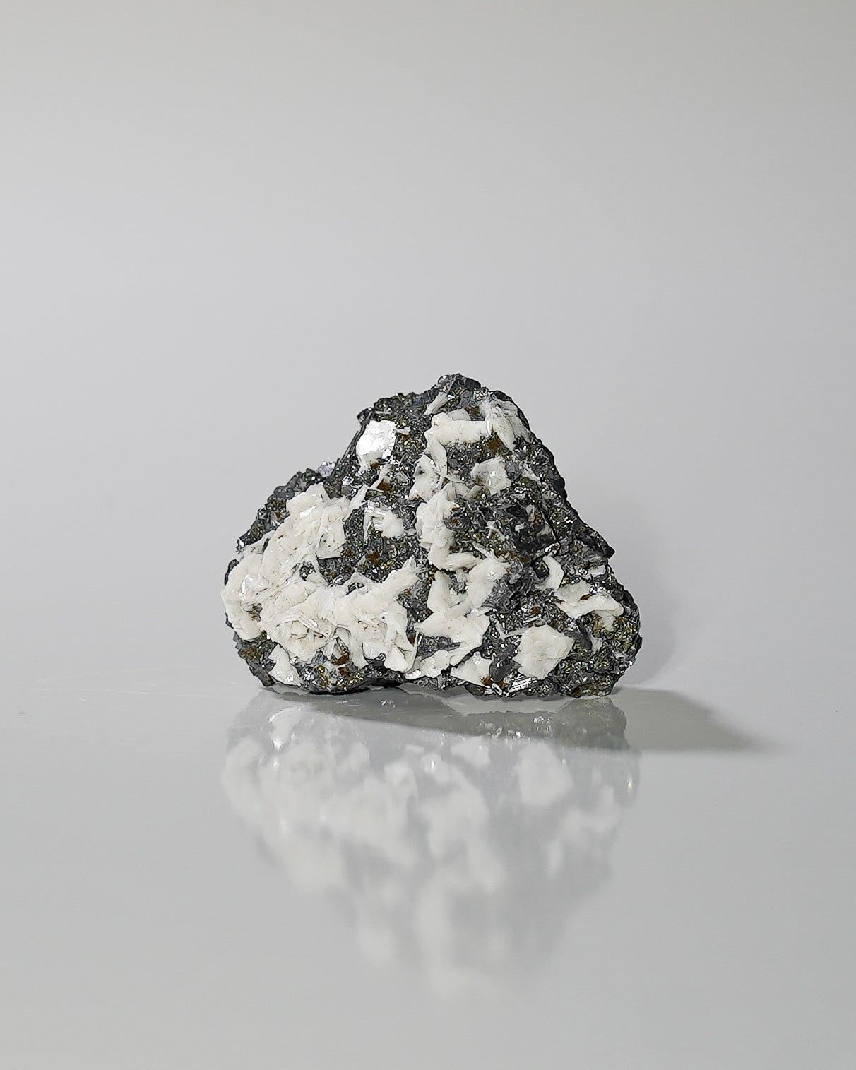 Galena with Barite and Pyrite