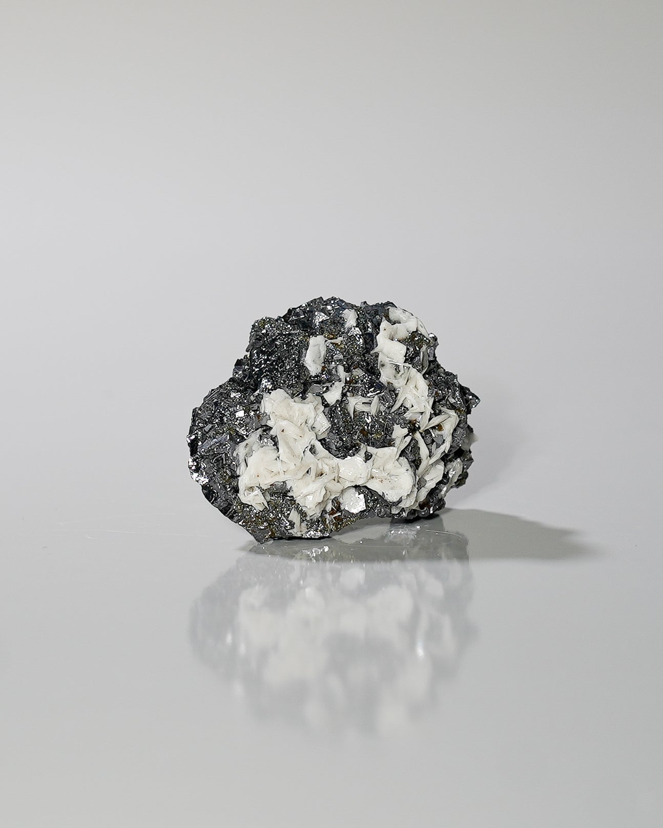 Galena with Barite and Pyrite