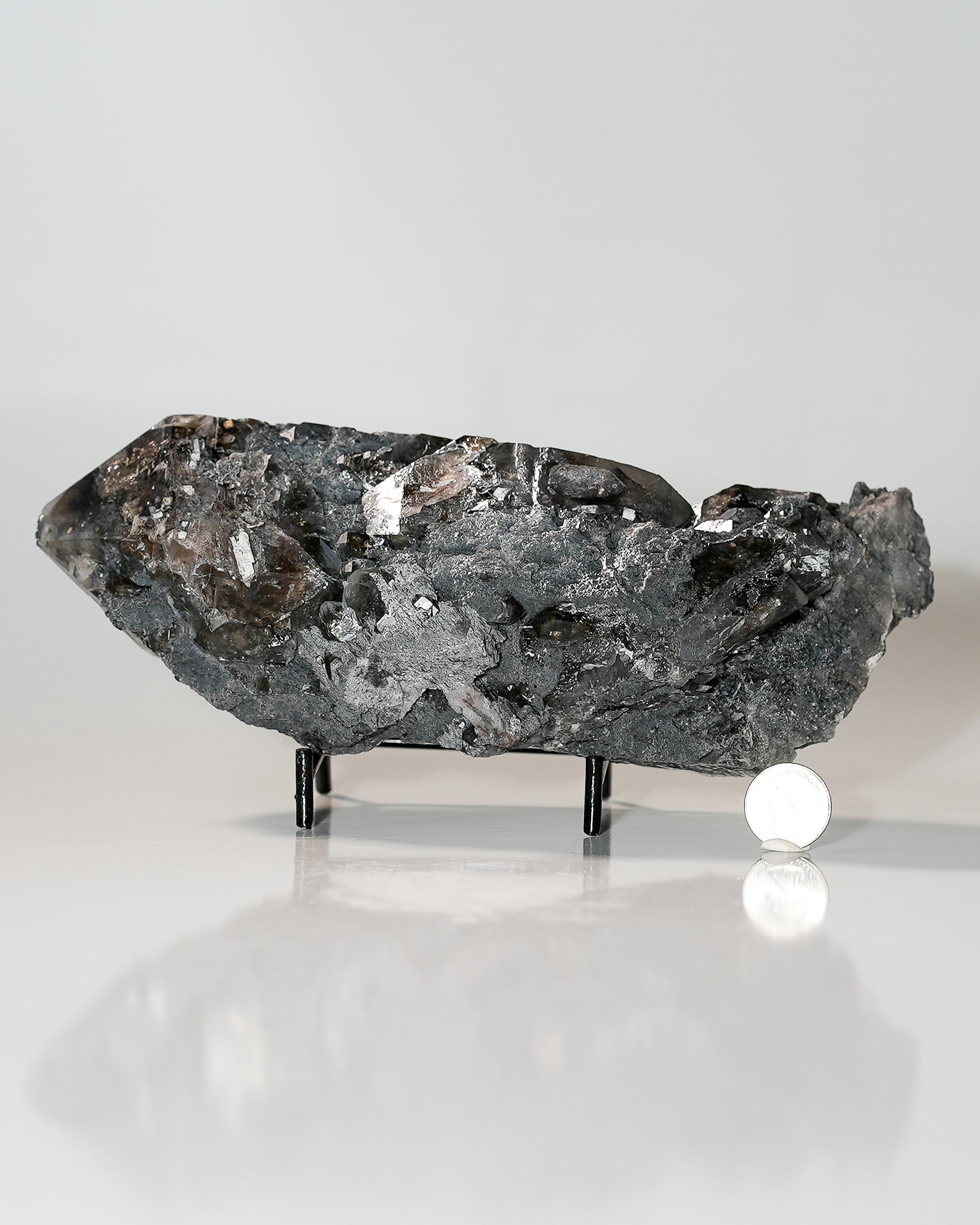 Hematite included Quartz with Phantoms and Overgrowths