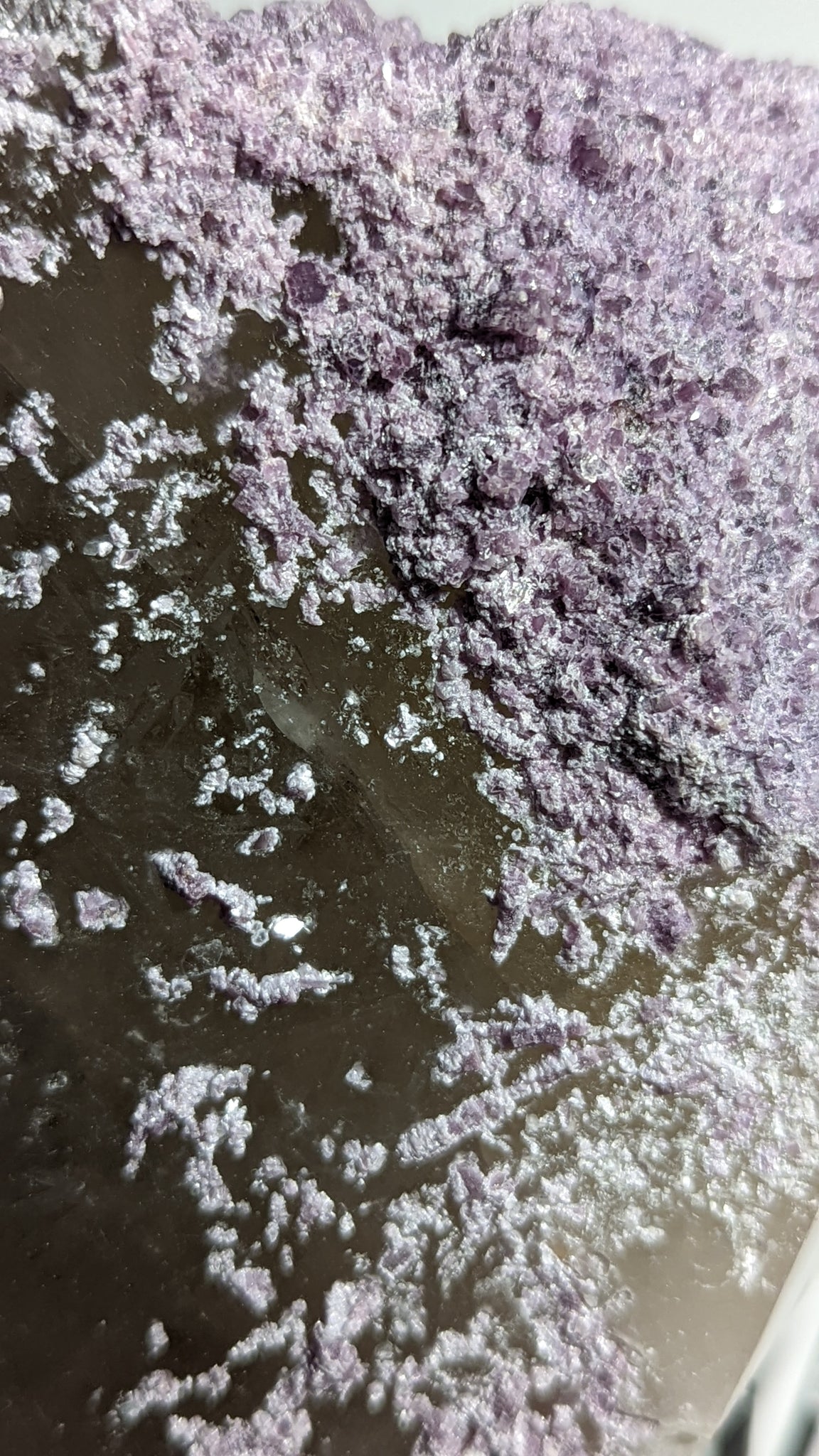 Lepidolite in Smokey Quartz