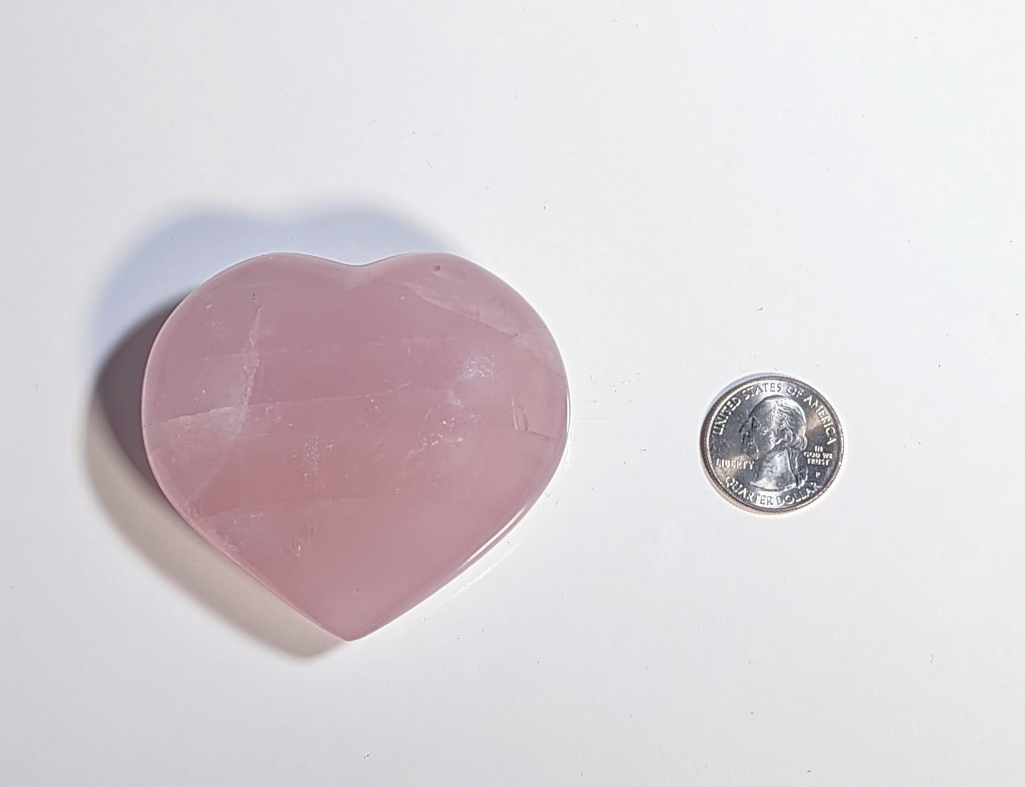 Rose Quartz Polished Heart Size S
