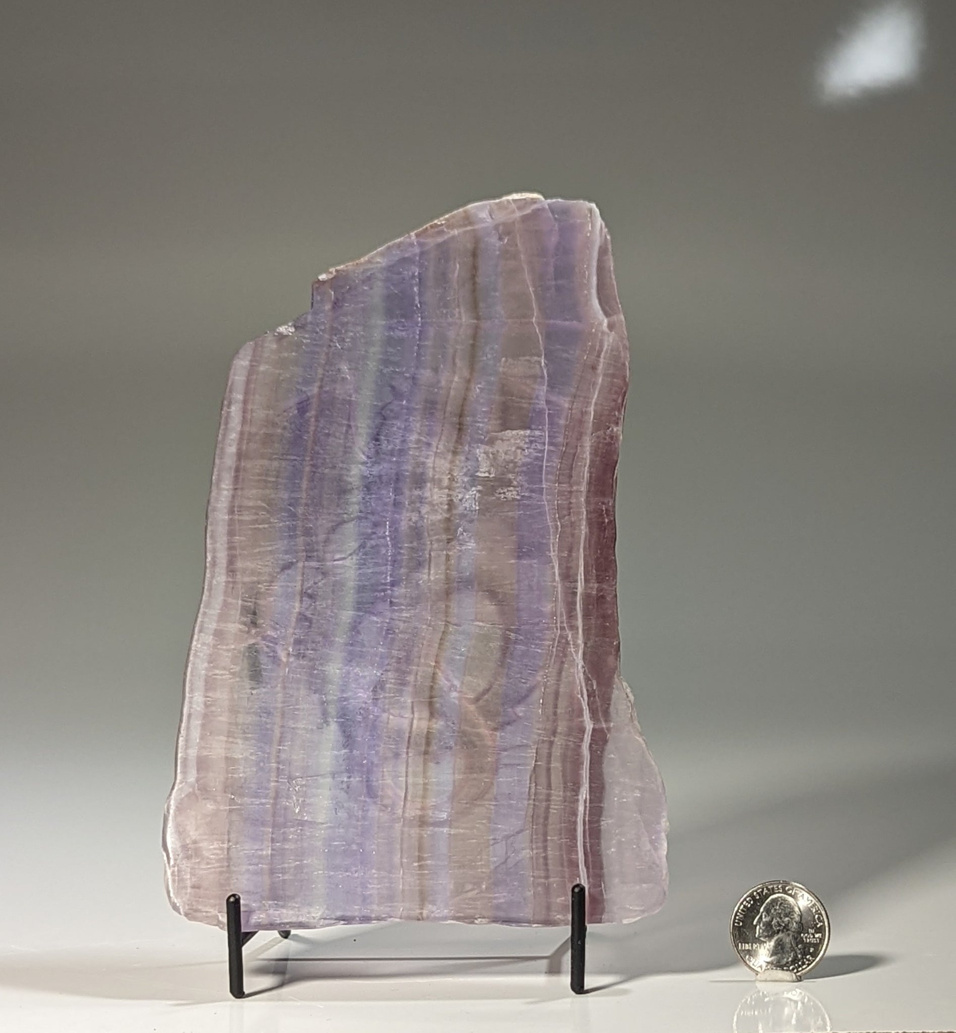 Fluorite Slab with Dragon Etching
