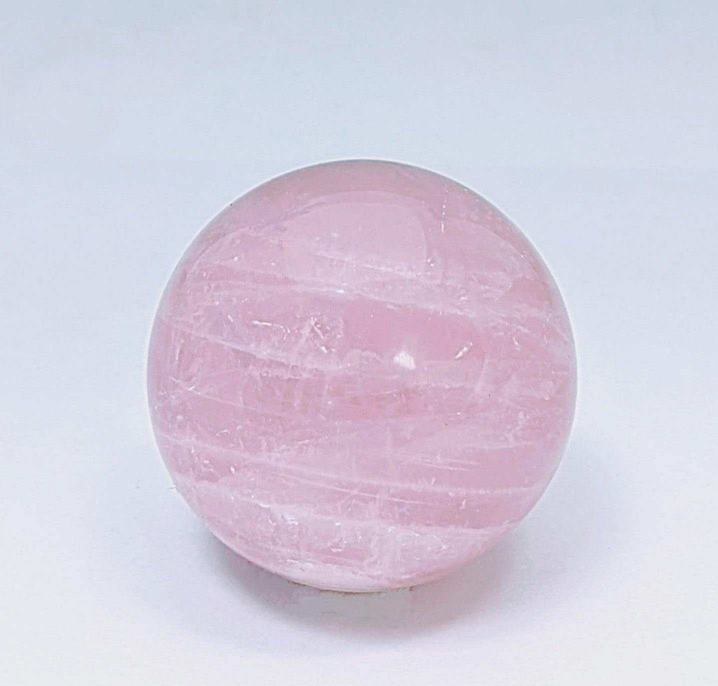 Pink Polished Rose Quartz Sphere for Crystal Collection